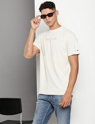 transitional cotton tonal linear t-shirt