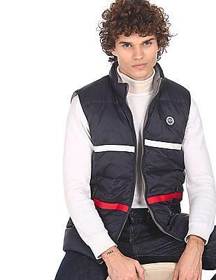 sleeveless reversible puffer jacket