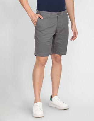 mid rise slim shorts