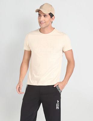 tonal brand print muscle fit t-shirt