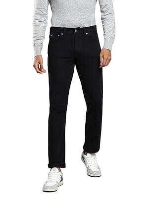 men black mid rise slim fit jeans