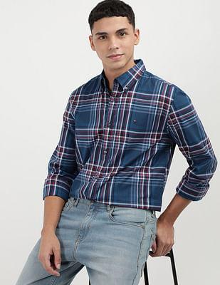 natural soft flex plaid check shirt