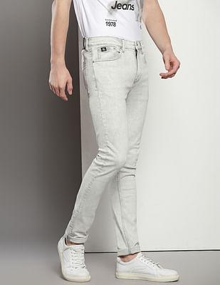 bleached skinny fit jeans