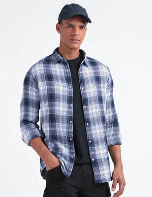 tartan check cotton shirt