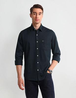 manhattan slim cotton shirt