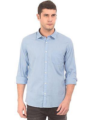 slubbed contemporary fit shirt