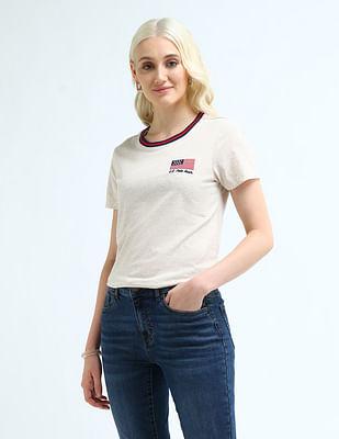 regular fit solid t-shirt