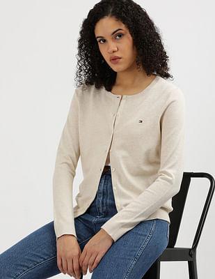 sustainable heritage solid cardigan