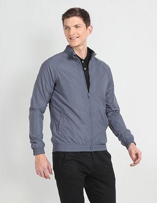 high neck windcheater jacket