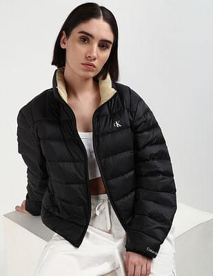 sustainable solid puffer jacket