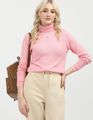 essential turtle neck solid sweater