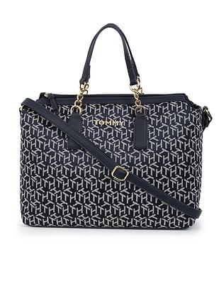 monogram jacquard hand bag