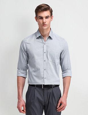 manhattan slim fit textured shirt