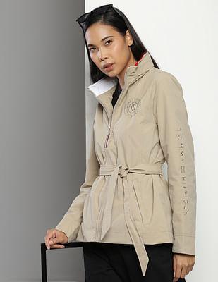 tonal embroidered casual jacket