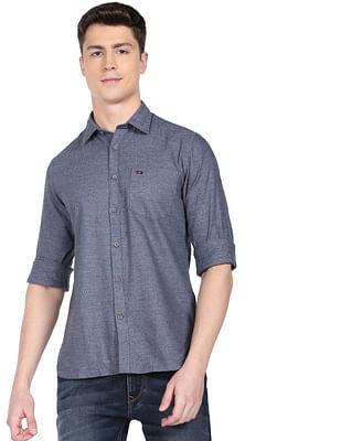 urban texture heathered casual shirt