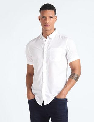 solid slim fit shirt