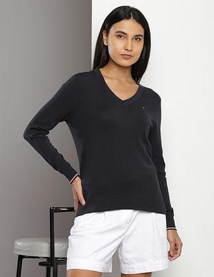 v-neck ivy sweater