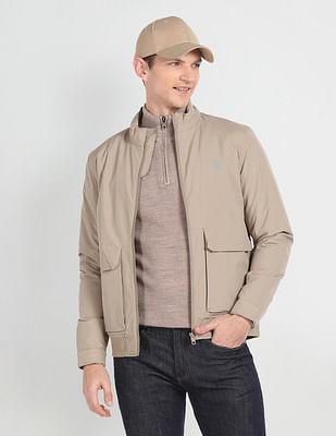 ribbed hem lightweight jacket