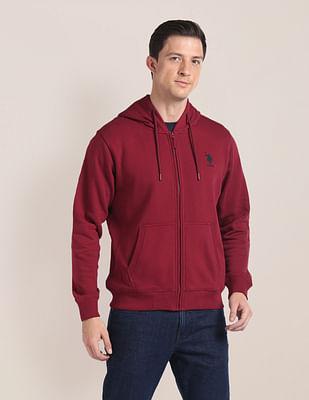 solid hooded sweatshirt