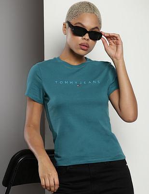 tonal linear logo slim t-shirt