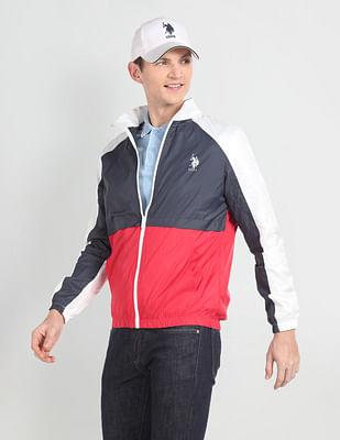 colour block windcheater jacket