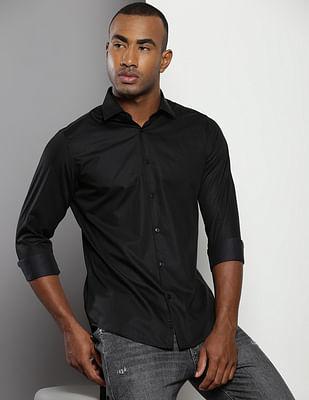 geometric print slim fit shirt