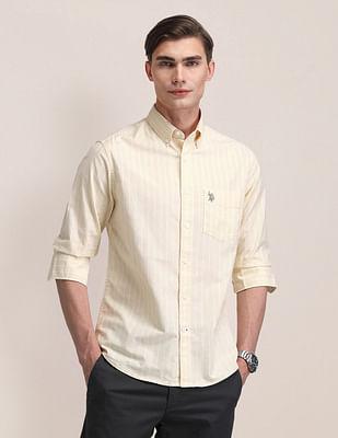 vertical stripe tailored fit shirt