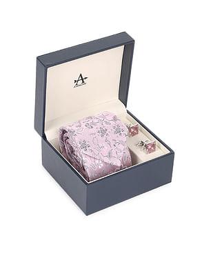 men floral pattern accessories gift set