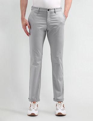 slim fit satin trousers