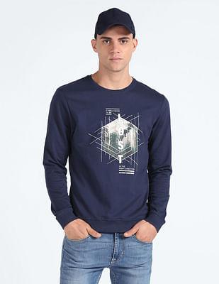 graphic print cotton sweatshirt