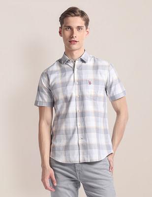 tartan check oxford shirt