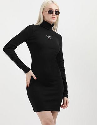 essential turtle neck bodycon dress