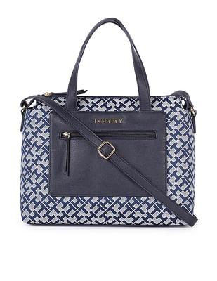 jacquard monogram bowler handbag