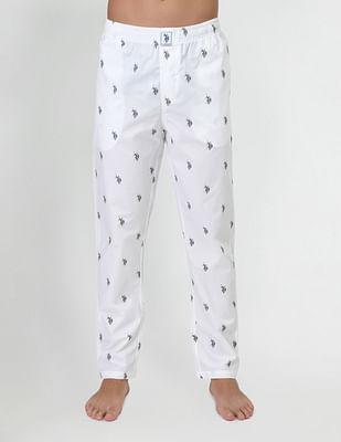 signature logo print cotton lounge pants - pack of 1