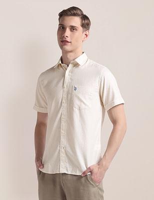 short sleeve geometric shirt