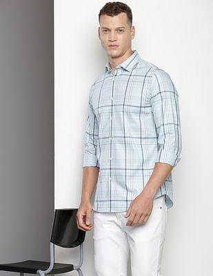 cotton twill plaid shirt