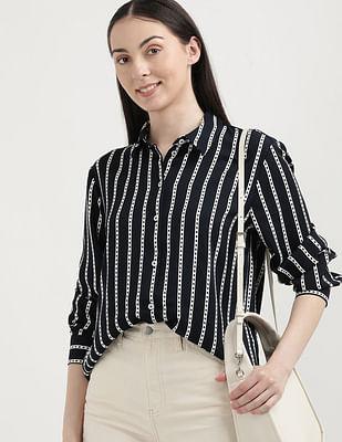 relaxed fit polyester shirt