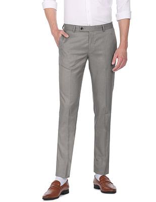 solid hudson tailored fit trousers