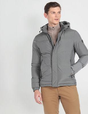 detachable hood insulated jacket