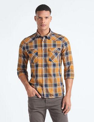 tartan check cotton shirt