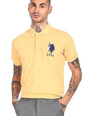 short sleeve cotton pique polo shirt