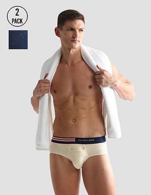 flag waist single jersey oeb06 briefs - pack of 2