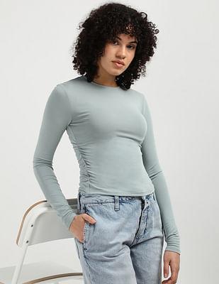 modal detail long sleeve top