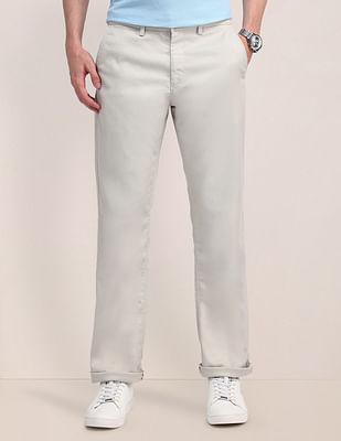 riley straight fit twill trousers