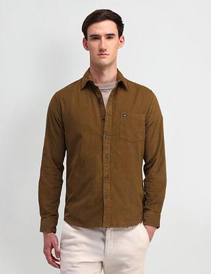 slim fit corduroy shirt