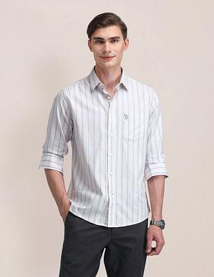 vertical striped tailored fit shirt