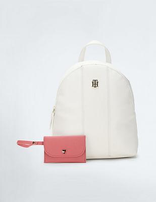 pebble pvc chloe ii solid backpack