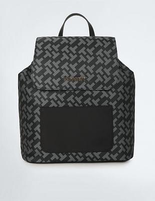 monogram print nylon backpack