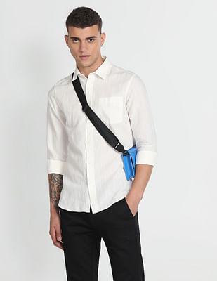 solid slim fit shirt