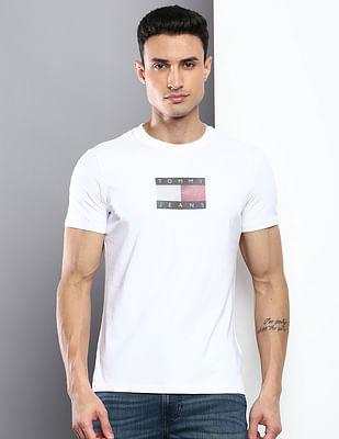 metallic flag slim fit t-shirt